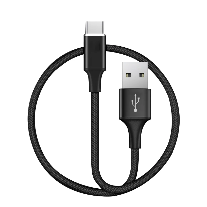 مضفر نوع-C USB البيانات كبل شحن لسامسونج غالاكسي Note9 S9 S8 Xiaomi هواوي نيكزس 6 P الهاتف المحمول 2.4A سريع كابل شحن