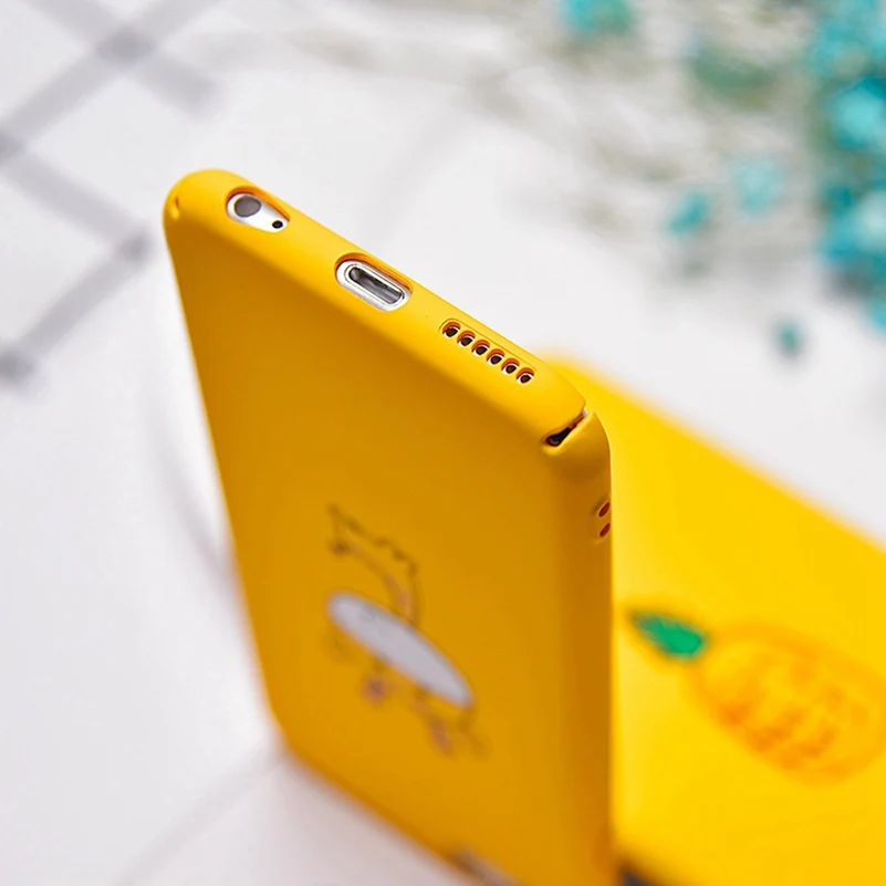 Fashion Cute Case For iPhone X 7 8 6 6S Case Pineapple Giraffe Fruit Animal Phone Cases Hard PC Back Cover For iPhone 6 7 8 Plus (8)