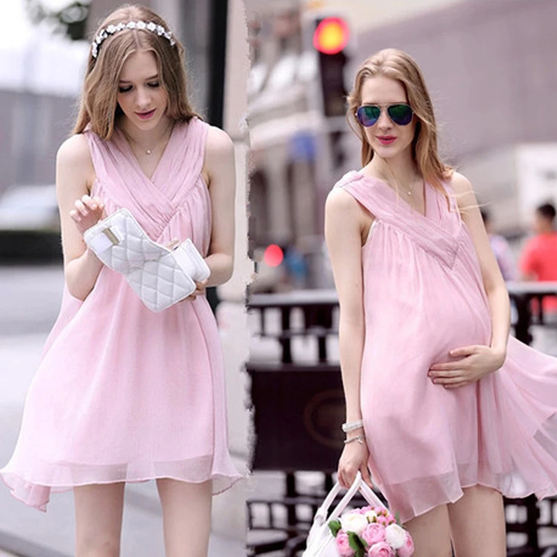 Nuevo Caliente Vestidos Ropa Casual Embarazo Para Las Mujeres Embarazadas  Ropa de Maternidad Embarazadas Gravida Gasa Hasta La Rodilla  Vestidos|clothes for pregnant|pregnancy clothesclothes for pregnant women -  AliExpress