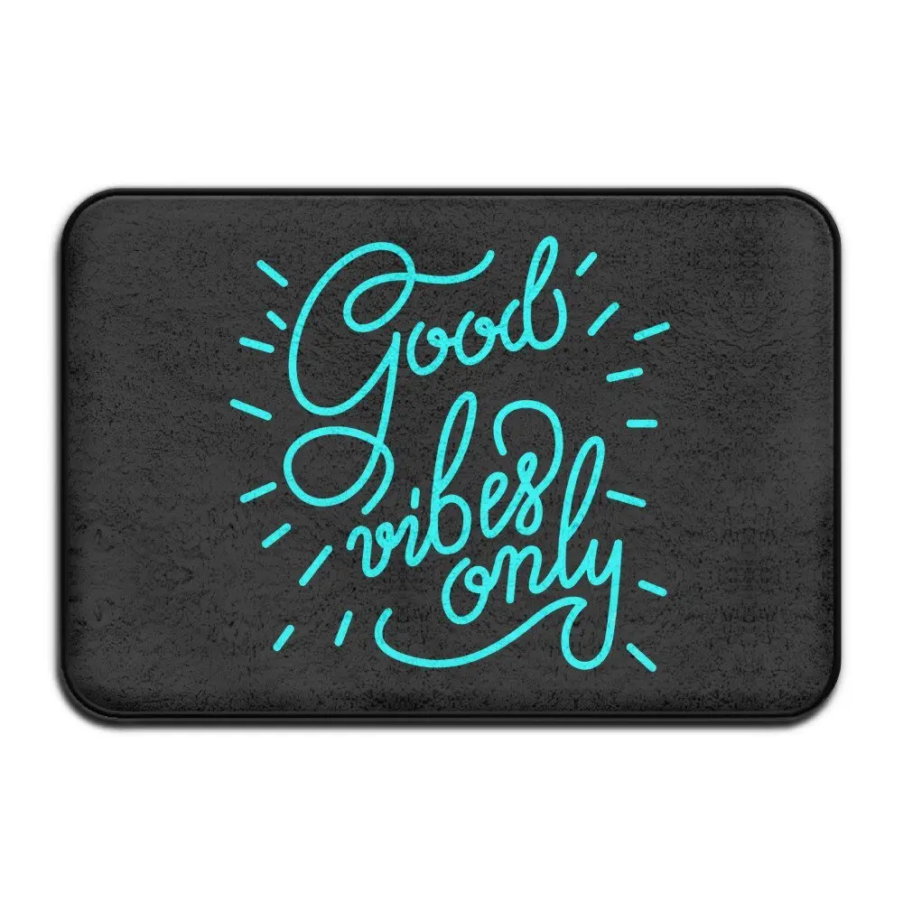 Good Vibes Only Neon Design Cool Doormats Indoor Rug For Front