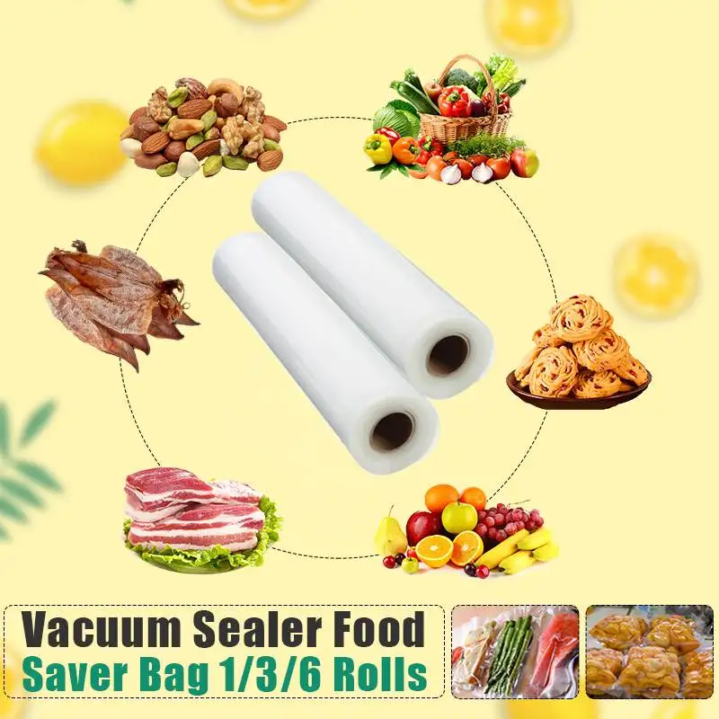 28 см X 5 м вакуумные сумки Пленка Рулон Кухня вакуум еда герметик Rolls еда saver детали кухонного комбайна