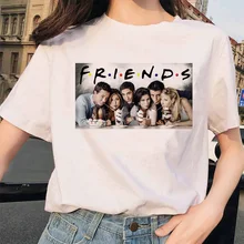 Friend tv show mujer ropa mujer camiseta top camisetas harajuku verano 90s camiseta grunge streetwear