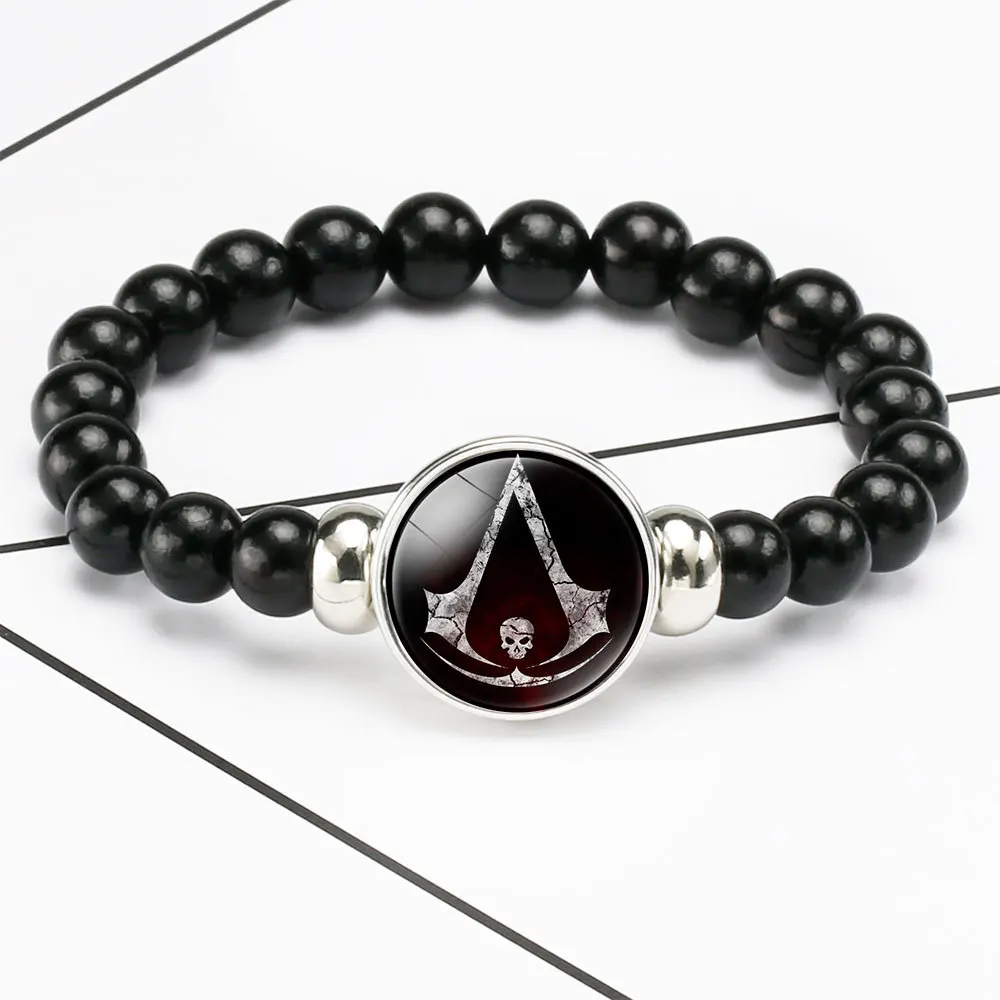 Assassins Creed, браслет из бисера для мужчин и женщин, ручной работы, Винтажный Классический браслет, ювелирное изделие из драгоценных камней, подарок - Окраска металла: 4