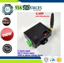 Беспроводной GSM SMS контроллер сигнализации 8CH вход охранной беспроводной GSM сигнализация системы домашней безопасности GA09