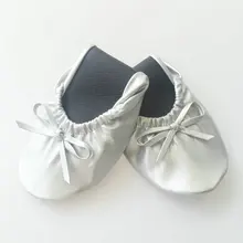 Заводская цена дешевые балетки леди складывать обувь с пользовательскими логотипа