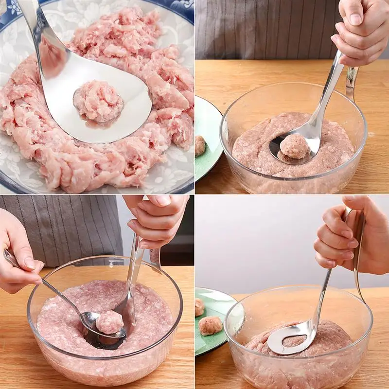 2 шт. Meatball Maker антипригарный креативный аппарат для приготовления фрикаделек инструмент с сервировочной ложкой