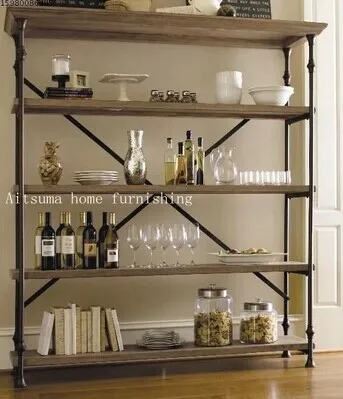 French Country Style Wrought Iron Wood Bookcase Shelves Shelving French Country Style Wrought Iron Wood Bookcase Shelves Shelving Loft Do The Old Retro Shelf
