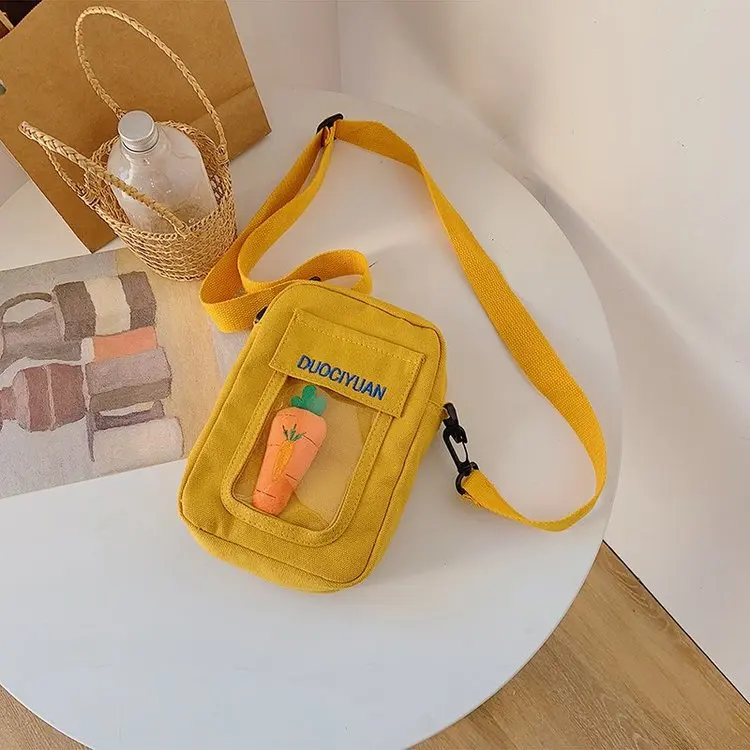 Женские сумки-мессенджеры, новинка, брендовые милые холщовые сумки через плечо с морковкой, женские повседневные сумки для студентов, модные сумки через плечо