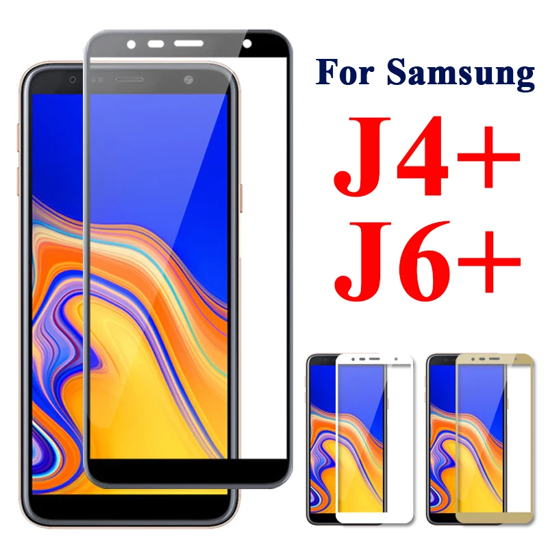 

Protective glass on the for samsung galaxy j6 j4 plus j 4 6 screen protector tremp sheet cam samsyng gallery aromr j4plus j6plus