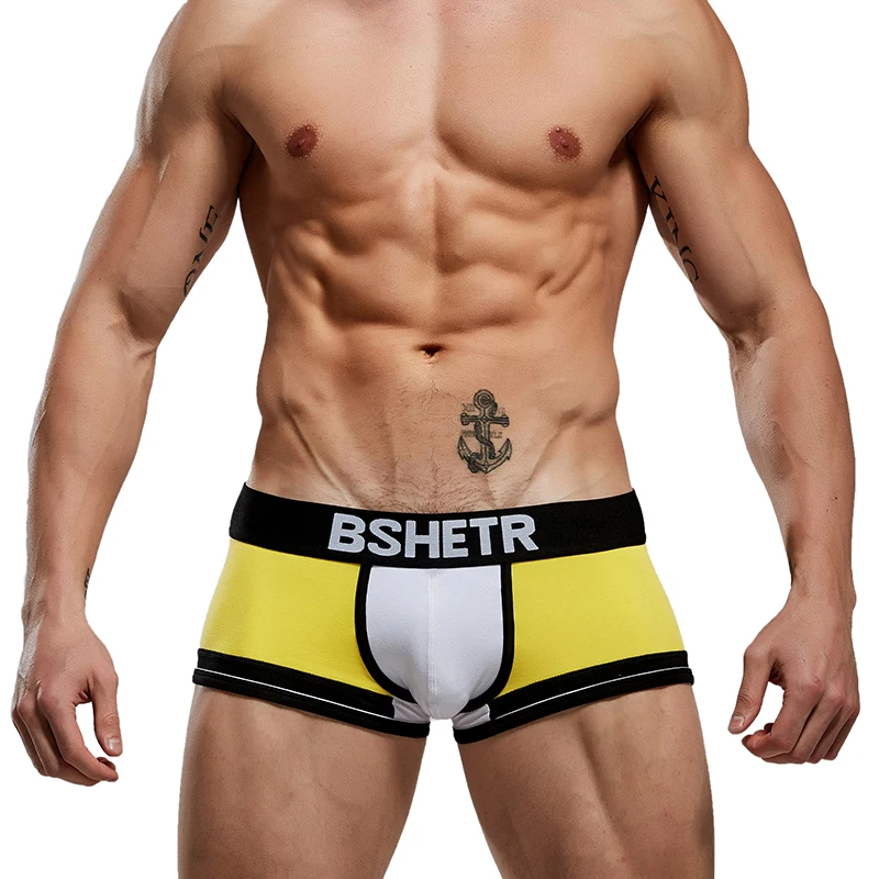 Hot BSHETR Brand Men's Boxer Shorts Cotton Men Underwear Sexy Men boxers Popular Male Panties 5 Colors Underpants Pouch Pants