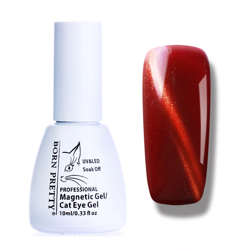 

BORN PRETTY Magnetic Cat Eye Gel Nail Polish Magnetic Stick Reinforcement Gel Base Coat Soak Off UV Gel No Black Base Needed