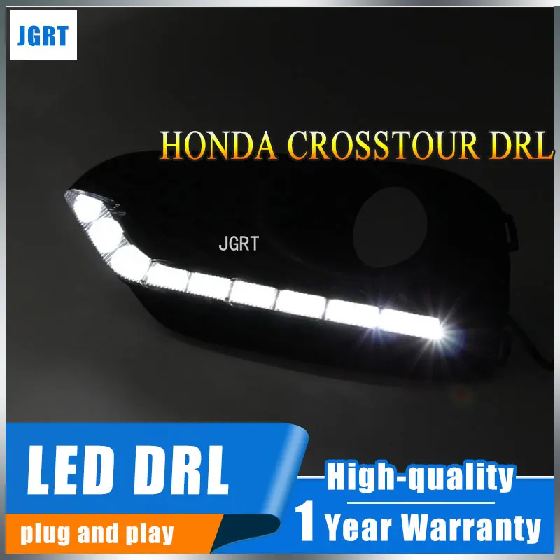  car styling 2014-2015 For Honda Crosstour LED DRL ForCrosstour led fog lamps daytime running light  - 32838900366