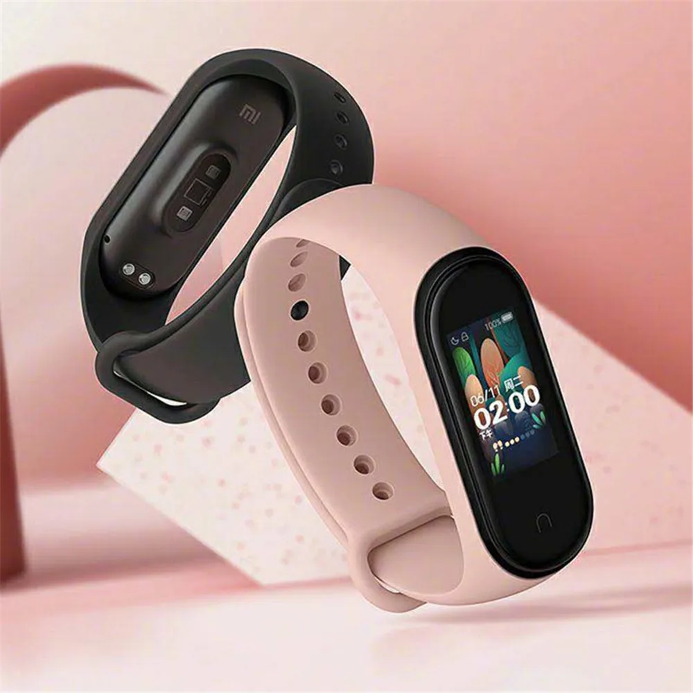 Xiaomi Mi Band 4 Bluetooth 5,0 Браслет фитнес-браслет AMOLED цветной сенсорный экран Музыка AI пульс