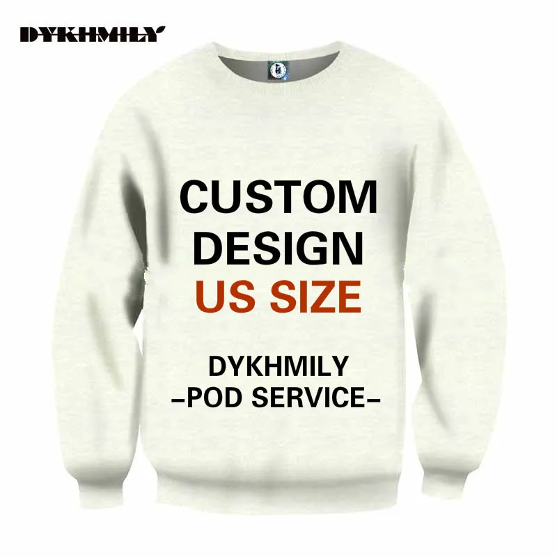Dykhmily индивидуальная толстовка мужская одежда толстовки уличная o-образным вырезом среднего размера с длинными рукавами аниме-Толстовка Плюс размер США - Цвет: Custom