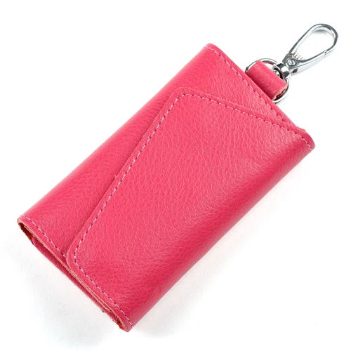 Yufang высокое качество, натуральная кожа, женская сумка для ключей, многофункциональный кошелек для ключей, деловой стиль, держатель для ключей, женская сумка - Цвет: rose red key bag