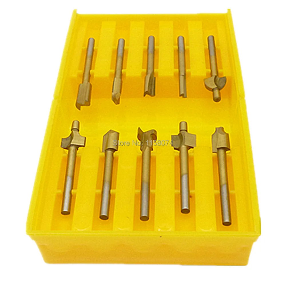 Mini Shank HSS Titanium Router Bits Fits Dremel