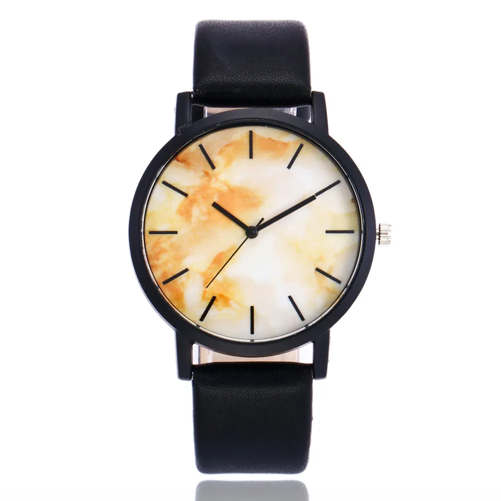 

Fashion Casual Creative Lover's Watch Women's Quartz Wristwatch Leahter Marble Line Women's Bracelet Watch Relogio Feminino Gift