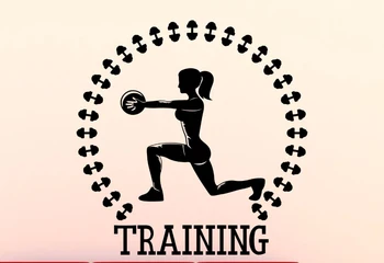 

Training Gym Wall Sticker Sports Fitness Vinyl Decal Dorm Studio Home Interior Decorative Art Mural
