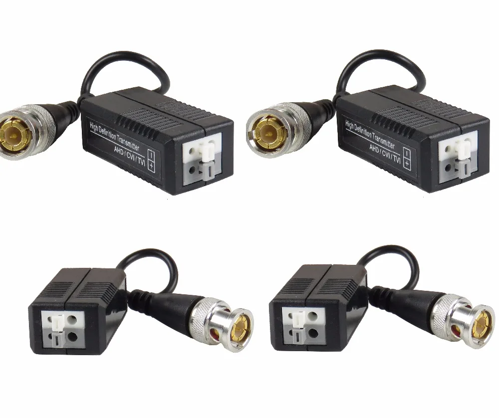 STARAUDIO 2 пары 4 шт. 1CH Black HD пассивный видео балун аналоговый AHD HD-CVI HD-TVI встроенный