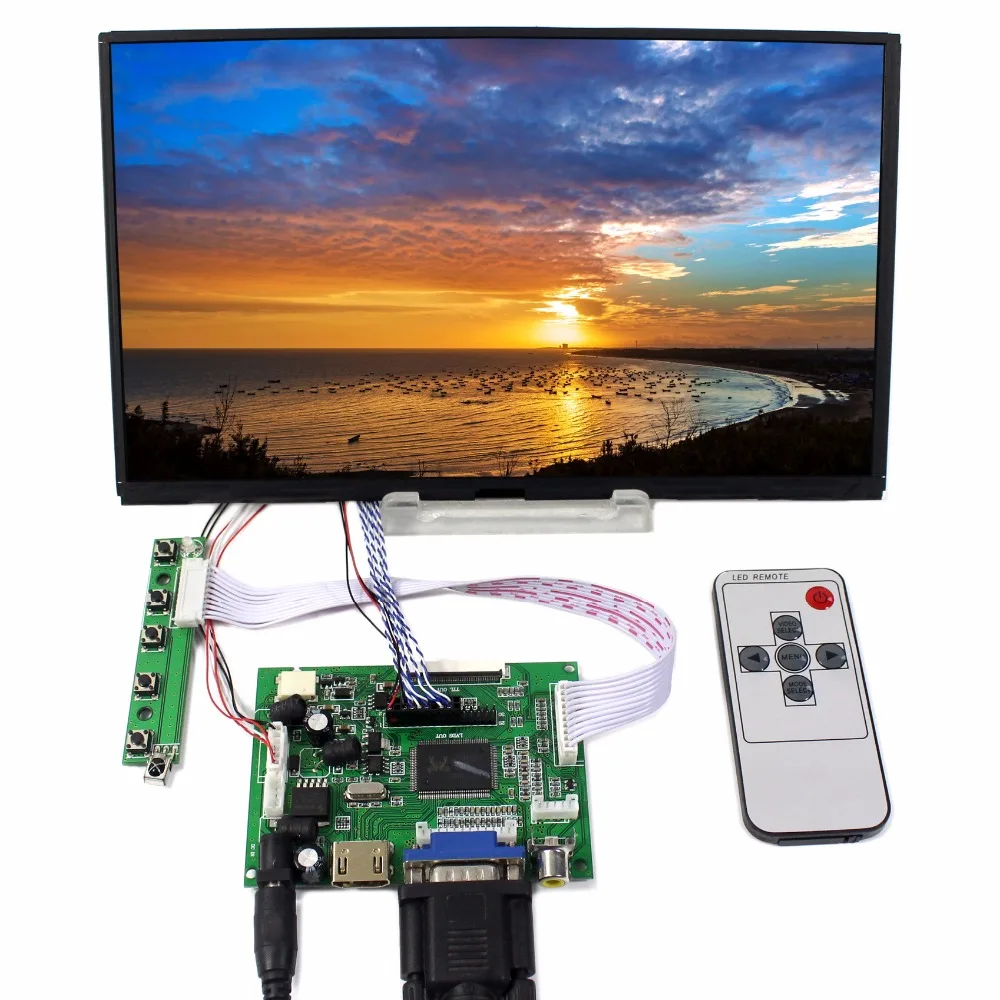 

HDMI VGA 2AV Lcd controller board with Remote control 10.1 Inch 1366x768 B101XAN01.3 IPS lcd Panel