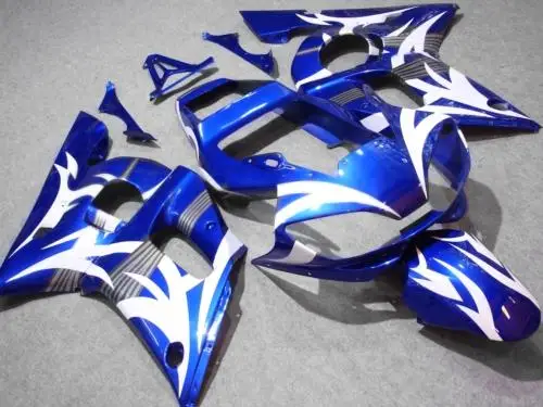 

Motorcycle Fairing kit for YAMAHA YZFR6 98 99 00 01 02 YZF R6 1998 2000 2002 YZF600 ABS White blue Fairings Set+7gifts YX10