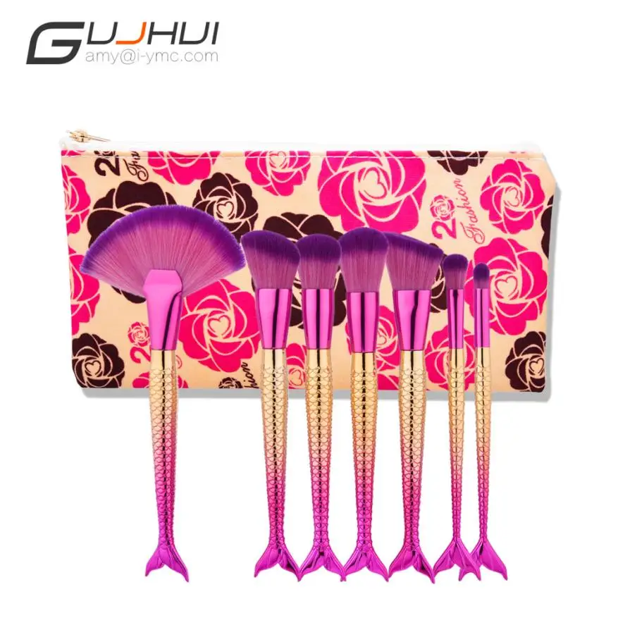 

Beauty Girl 2017 7PCS GUJHUI Make Up Foundation Eyebrow Eyeliner Blush Professional Cosmetic Concealer Brushes Dropshopping