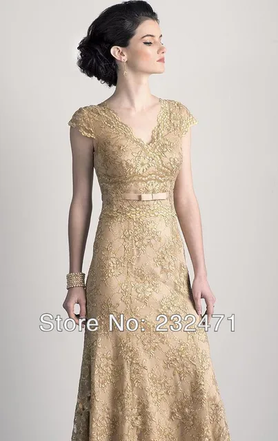 Mother of Bride Dresses for Women as Gold