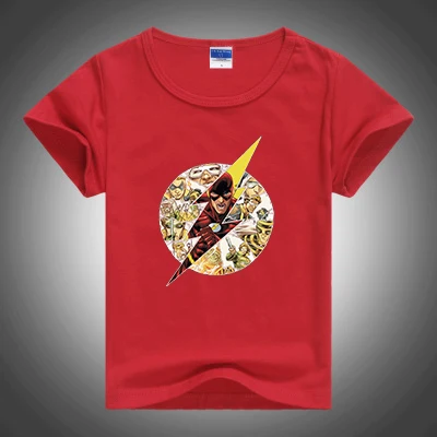 

2016 New Arrival The Flash Boy's T Shirt Design Personalized Children Casual Tee Shirts Top Cotton T-shirts Cartoon Anime Shirt