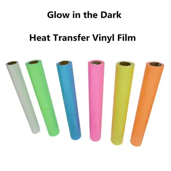 

Sunice Glow in the Dark Vinyl film IRON ON HTV Heat Transfer Vinyl Cloth Garment Five Colors 20''x23.6''(50cm x 60cm)