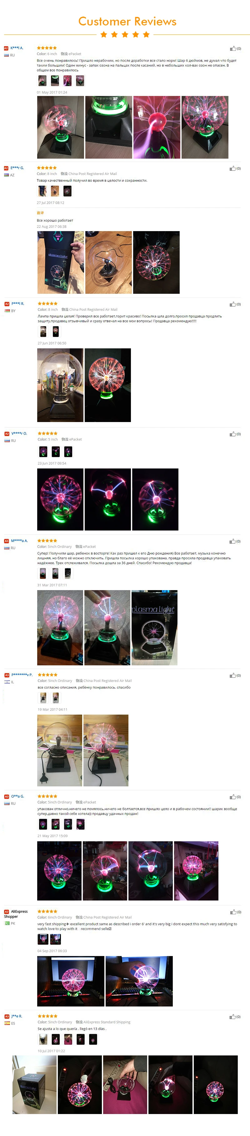 3, 4, 5, 6, 8 дюймов, магический плазменный шар, светильник, магический плазменный сенсорный сменный кристаллический светильник, прозрачная лампа для украшения дома