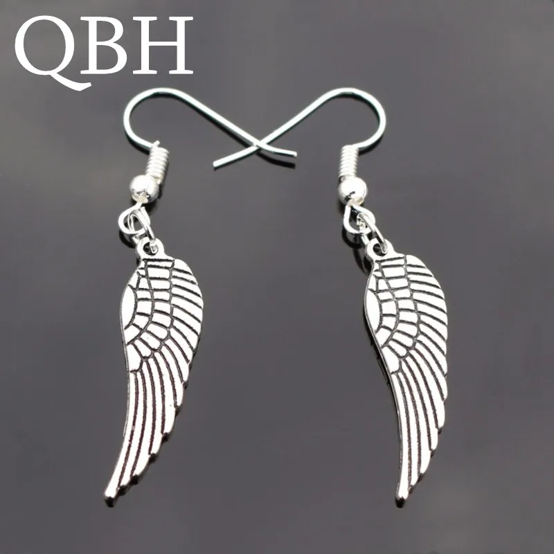 Женские винтажные серьги висюльки с крыльями и перьями|dangling earrings for women|dangle drop