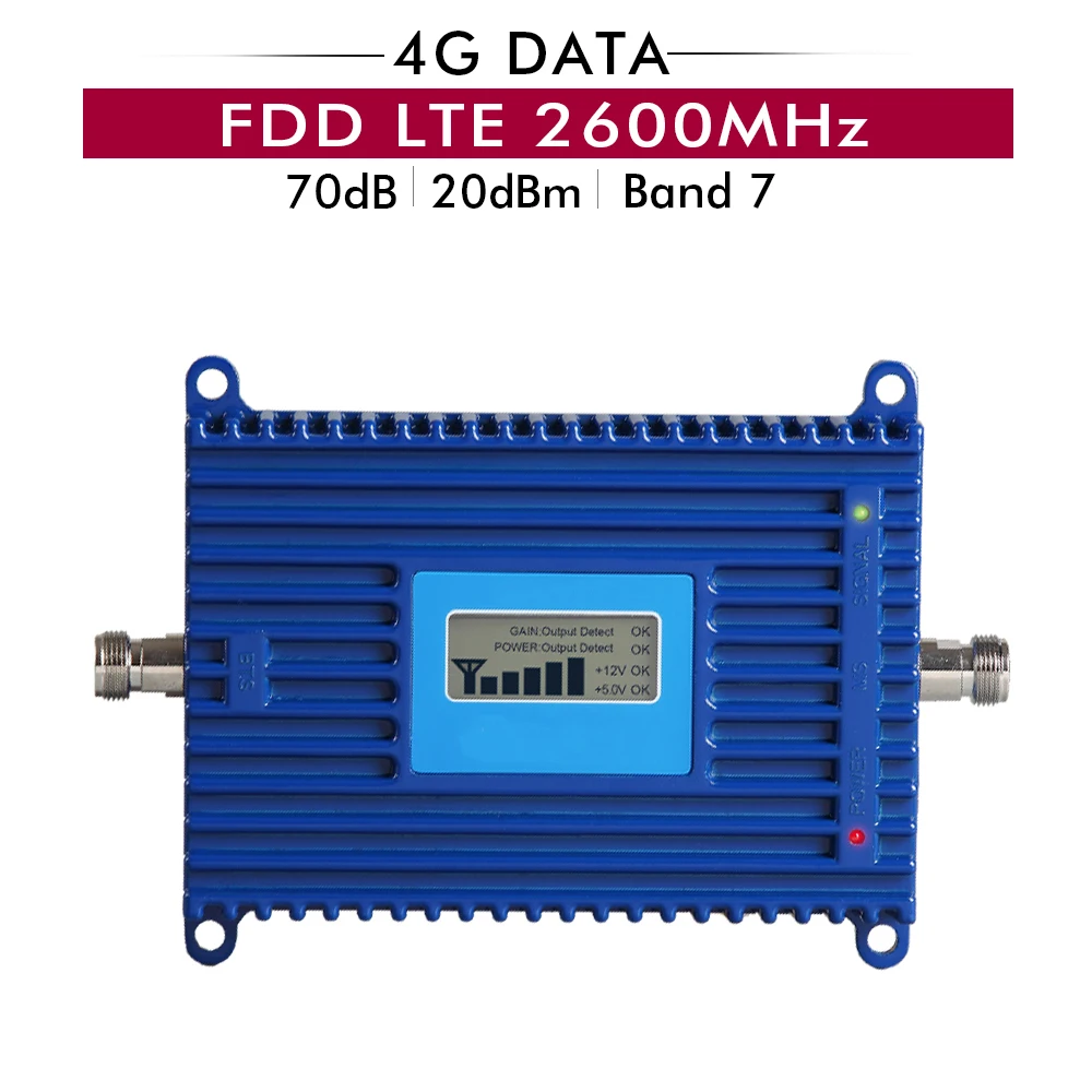 Усилитель сигнала 70dB 4G FDD LTE 2600 MHz Диапазон 7 mhz мобильный сотовый повторитель с