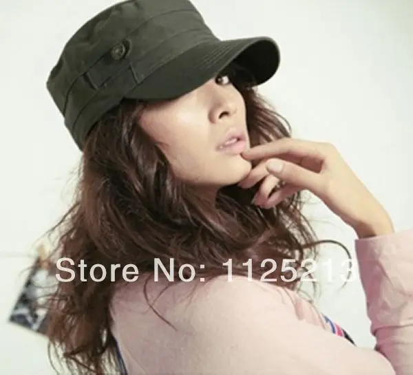 plain military style hats