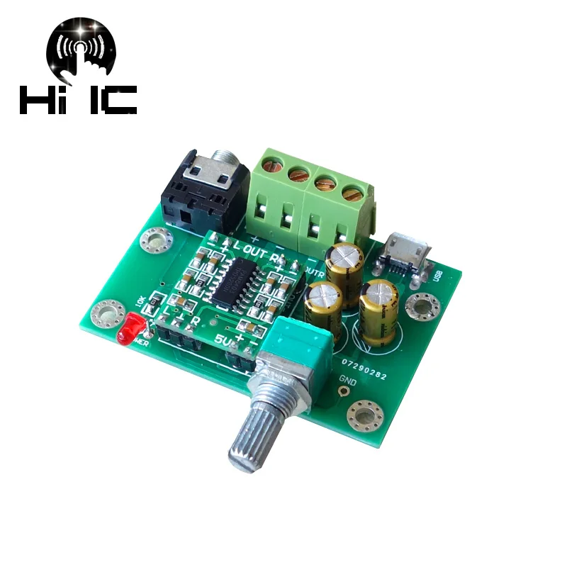 

DC 5V Audio Class D Digital Dual Channel Amplifier Board USB 5V Power Supply 3W+3W