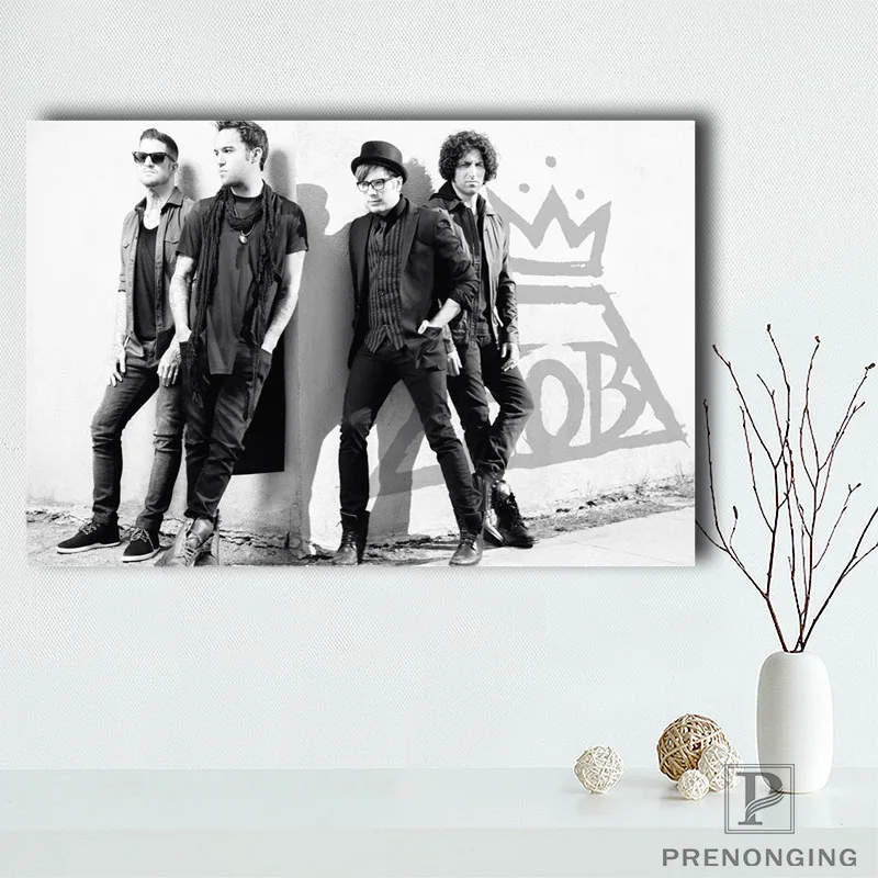 

Canvas Poster Silk Fabric Popular Poster Fall Out Boy Music Decorative Home Poster@190414-H-35