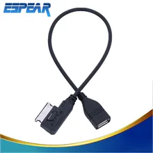 1X Música AMI MDI MMI AUX Cable USB a Hembra USB Interfaz de Audio AUX adaptador de Cable de Datos Para AUDI A3 A4 A5 A6 Q5 Para VW MK5 #803