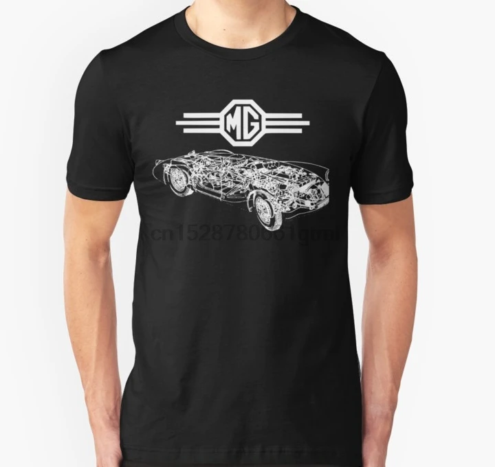 

Men Short sleeve tshirt Vintage MG Cutaway Car Unisex T Shirt Women t-shirt