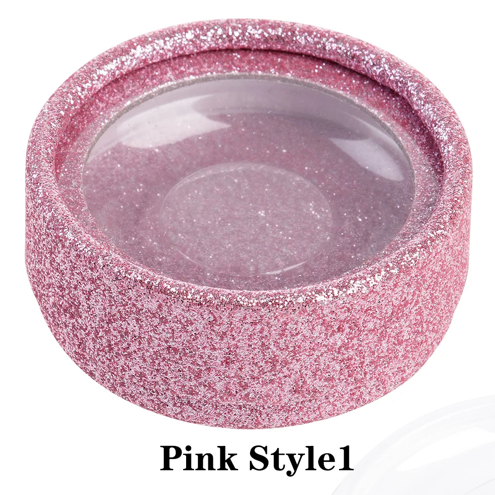 Caixa de Embalagem Pcs por Atacado Logotipo Personalizado Private Label Cílios Falsos Falso Cils 3d Mink Lashes Box Glitter Rodada Case 100 7 Cheap Cílios postiços