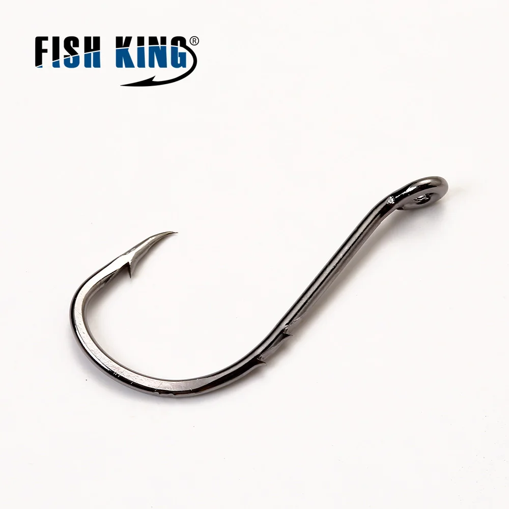 FISH KING 50 шт./лот 92155 мягкие рыболовные крючки из высокоуглеродистой стали для ловли