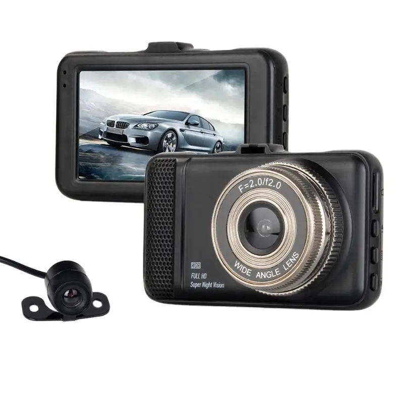

3 inch Car DVR Camera 1080P HD Dual Lens Video Recorder Supported Motion Detection G-sensor Dash Cam 140 Wide Angle Car DVRS New
