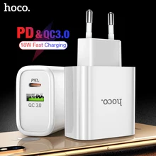 HOCO 18 Вт PD зарядное устройство для iPhone 8 8Plus X XR XS MAX мобильного телефона QC3.0 PD USB зарядное устройство адаптер для iPad Pro Mini 5 iPad Air 3