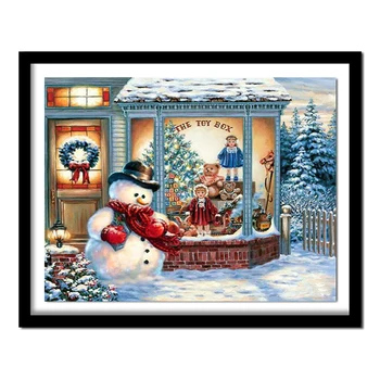 

Diamond Embroidery Santa Christmas Tree DIY Diamond Painting Cross Stitch Picture Rhinestones Full Square Diamond RS370