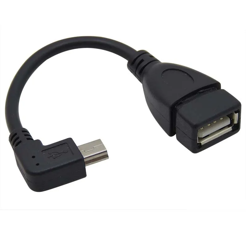 Мини USB к otg адаптер 5Pin A/F OTG Хост кабель 90 градусов угловой для HTC Samsung Moto кабель|usb to