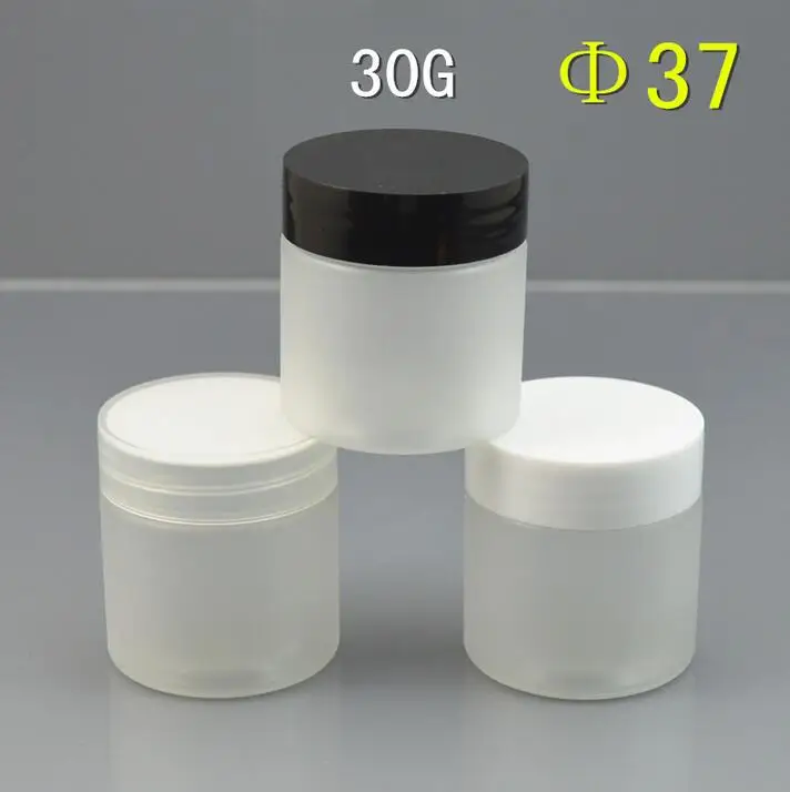 Download 30 grams clear frosted PET Cosmetic Jar with white/clear ... Yellowimages Mockups