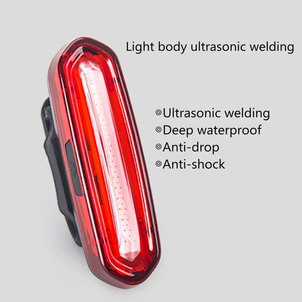 Top Cycling Taillight 120Lumens USB Rechargeable Bike Rear Light Waterproof MTB Road Bike Light 10