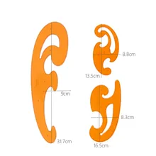 Многофункциональный с формой облачка, кривая доска кривая рисунок инструмент-Шаблон Линейка из трех 1 предмет для Искусства Комиксов anmation модный дизайн