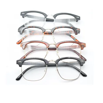 

4 Styles Modern Fashion Glasses Cute Design Vintage Unisex Half Frame Clear Lens Glasses Nerd Geek Eyewear Eyeglasses Hot Sell