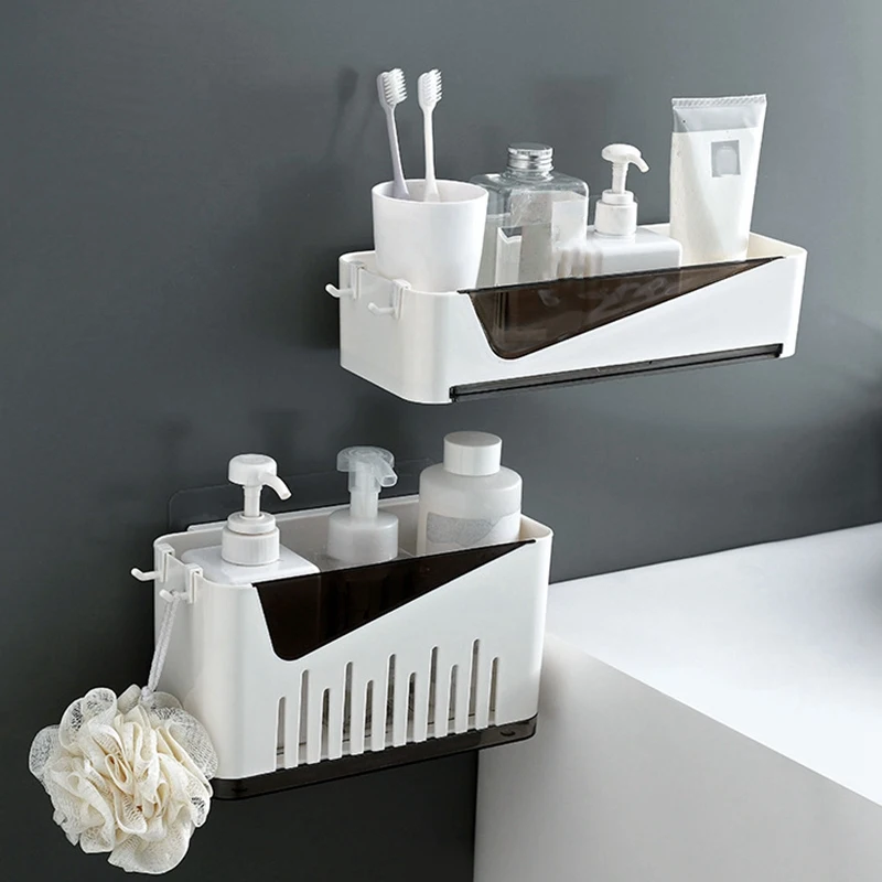 Punch-Free Bathroom Shelf Plastic Toilet Bathroom Vanity Wall Hanging Bathroom Storage Rack Basket No Trace Stickers Punch-Free Bathroom Shelf Plastic Toilet Bathroom Vanity Wall Hanging Bathroom Storage Rack Basket No Trace Stickers