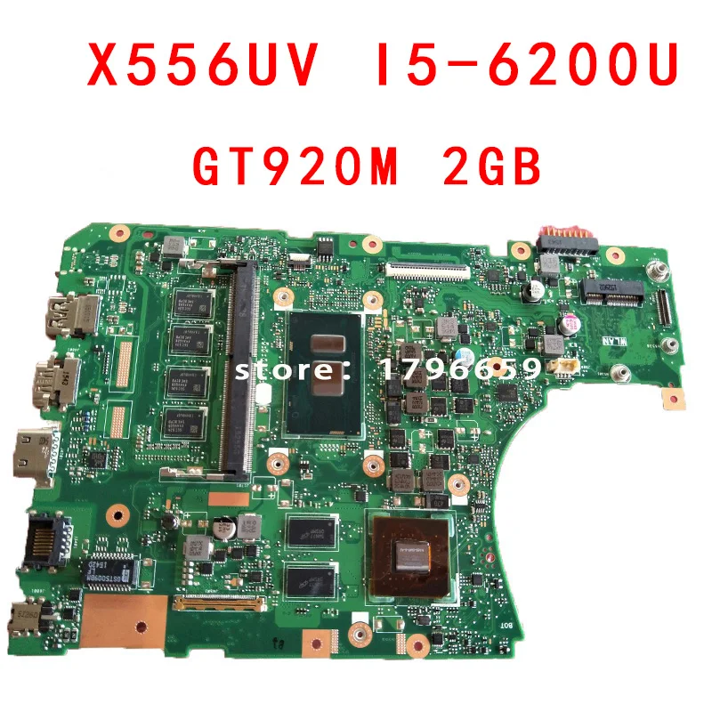 Для X556U X556UV ASUS X556UV X556UB X556UR X556UF X556UJ материнская плата Процессор I5-6200U REV: 3,0 GeForce 920 м 2 ГБ полностью протестированы