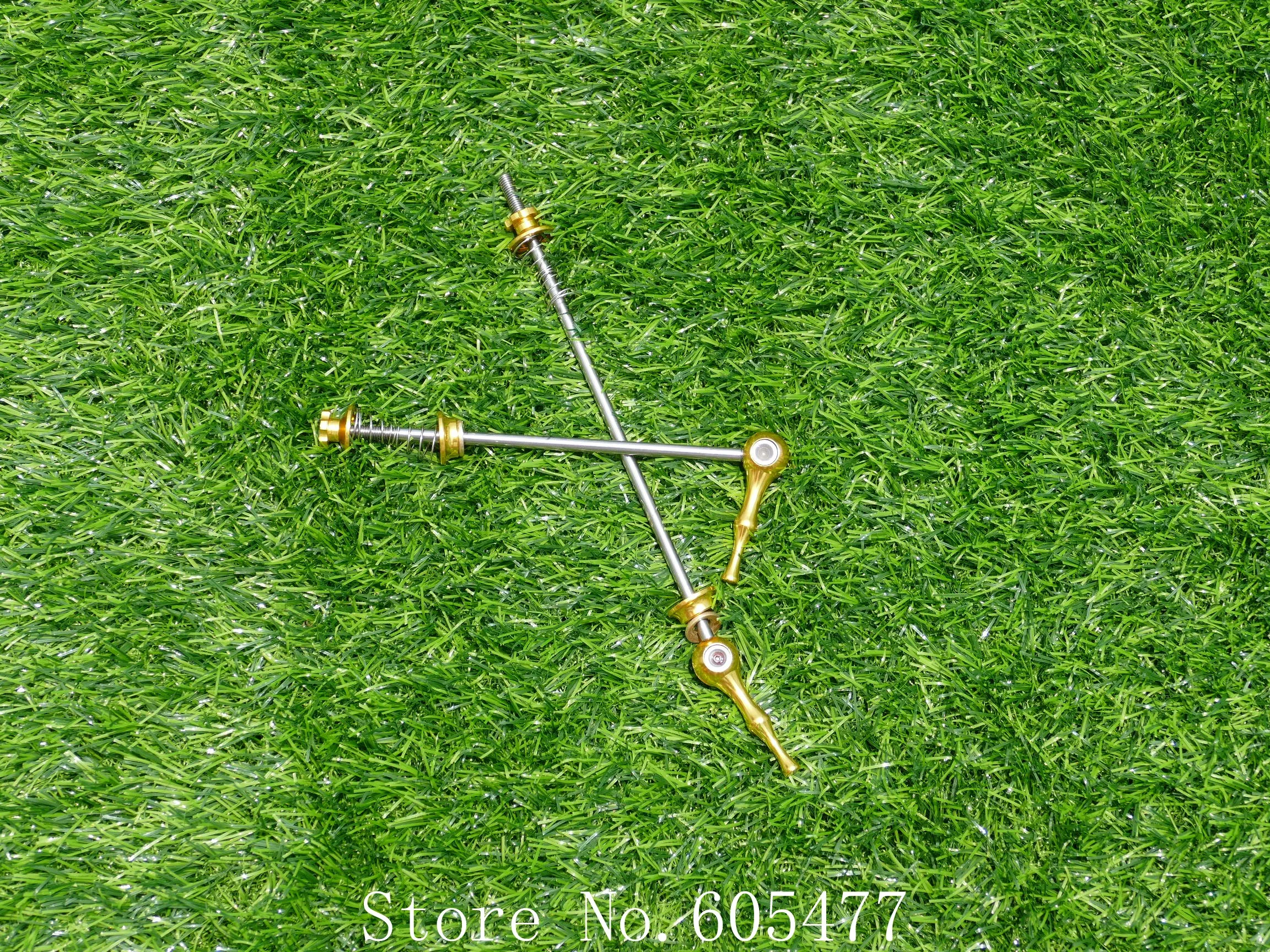 

2019 1 Pair Skewers Titanium Quick Release Skewer SET TI AXLE 50g PAIR ROAD - Lightest Quick-Release Yellow